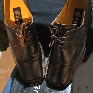 Men's Dark Brown Leather Oxfords